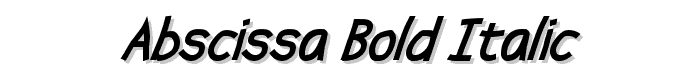 Abscissa Bold Italic font